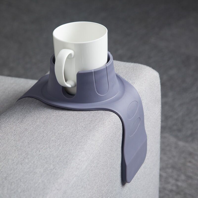 Porte-gobelet de canapé, Plateau d'accoudoir de canapé en Silicone, Porte-Boissons Anti-déversement et Anti-dérapant, sous-Verre de canapé pour