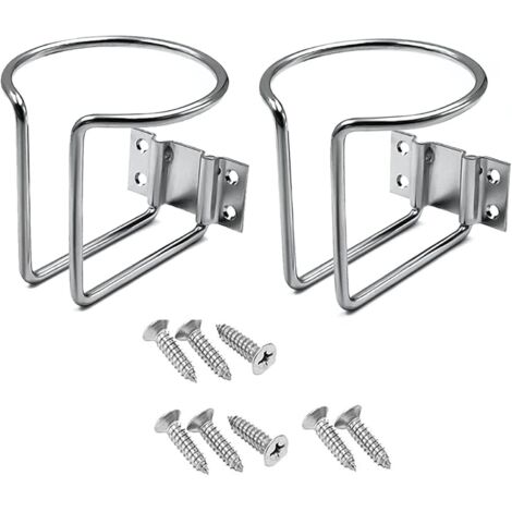 Porte-gobelet de voiture, anneau de bateau, porte-gobelet en acier inoxydable, porte-gobelet, porte-gobelet universel pour navale, yacht, camion, fermeture éclair, matériel de remorque (2 pièces)