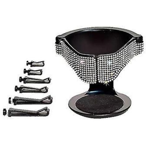 Porte-gobelet de voiture Bling pour grille d'aération, porte-bouteille universel, conteneur de rangement réglable (blanc)