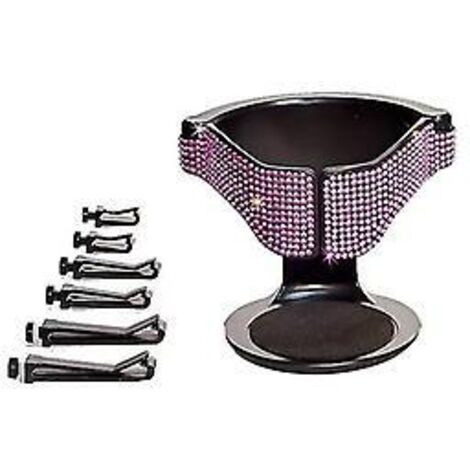 Porte-gobelet de voiture Bling pour grille d'aération, porte-bouteille universel, conteneur de rangement réglable (rose)