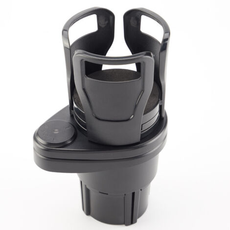 Porte-gobelet d'eau à deux trous pour voiture, demi-porte-gobelet de voiture, support de rangement fixe, porte-gobelet de thé pour le stockage des boissons intérieures à commande centrale