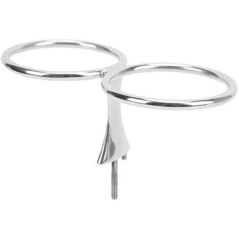 Porte-gobelet double anneau en acier inoxydable pour bateaux et camping-cars