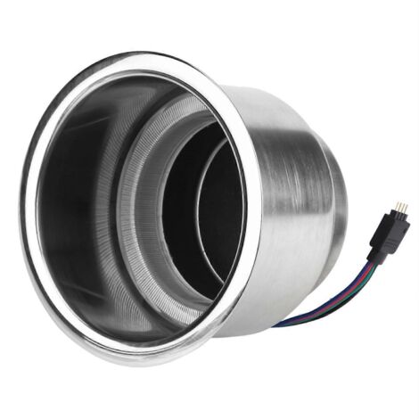 Porte-gobelet en acier inoxydable LED RVB avec télécommande pour bateau, camping-car, camion