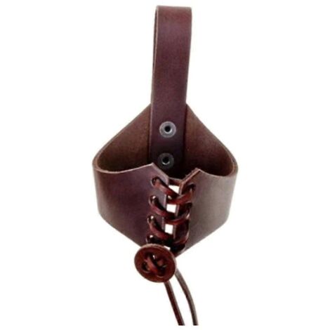 Porte-gobelet en cuir réglable avec sangle, idéal pour amateurs de café et bière, couvre-mug pratique pour déplacements, accessoire universel.
