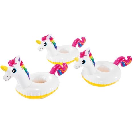Porte gobelet gonflable licorne - x3