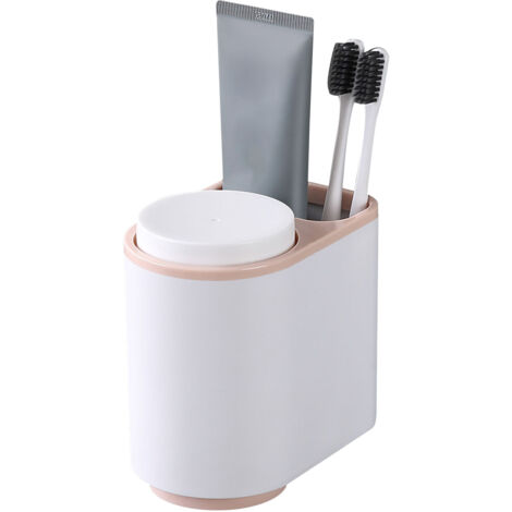 Porte-gobelet magnétique pour brosse à dents, support mural de salle de bain rose, fixation par adsorption
