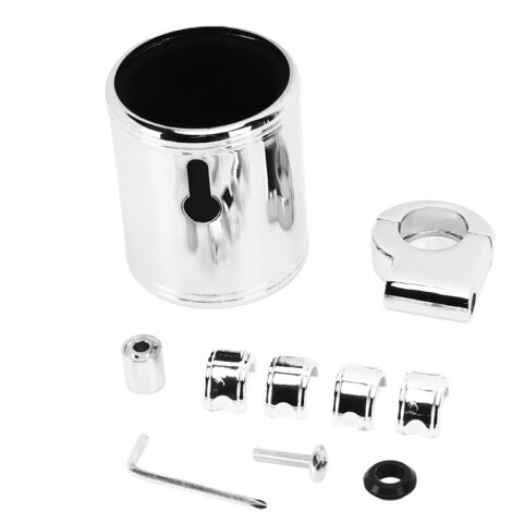 Porte-gobelet réglable pour guidon moto/ATV, chromé - Compatible 22 à 32mm