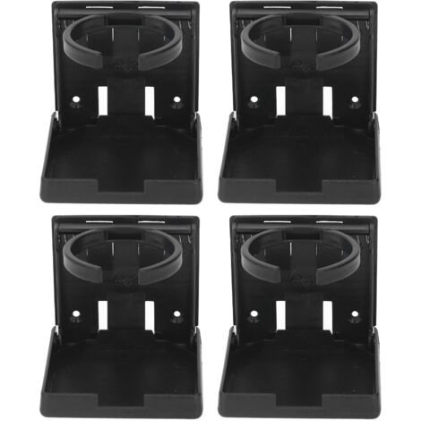 Porte-gobelet universel 4 emplacements pliable - Support mural ajustable pour voiture, camping, bateau, Noir