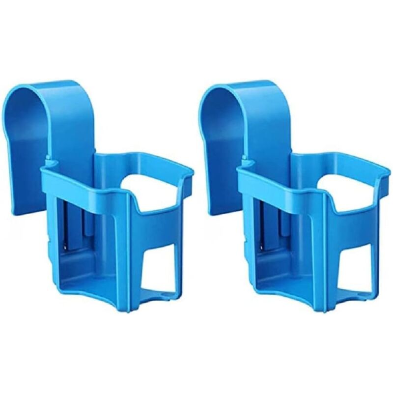 Linghhang - Porte-gobelet pratique pour terrasses et piscines hors sol, adapté aux tiges rondes de 2 pouces et moins, conception antidérapante double