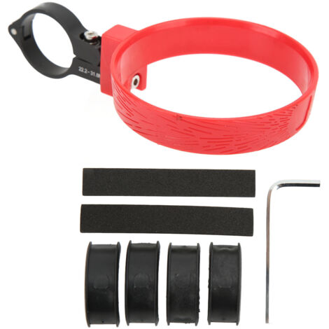 Porte-gobelet vélo guidon aluminium, support tasse café/thé, fixation cyclisme rouge