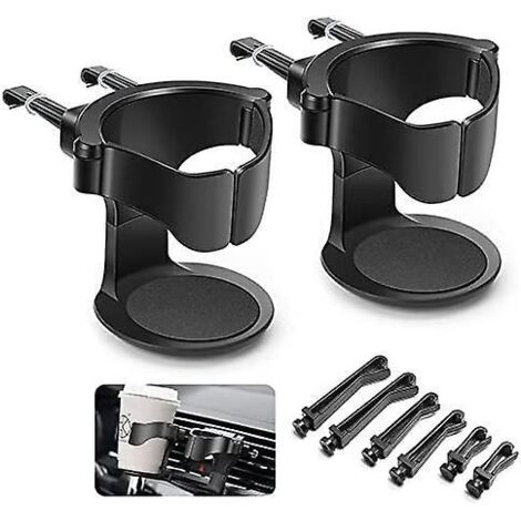 porte Gobelet Voiture, 2pcs Support Gobelet Voiture, Porte-gobelet De Voiture Rglable, Pour Grille D'aration De Voitures, Camions, Camping-cars(no