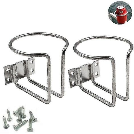 Porte-gobelets annulaires en acier inoxydable pour voiture ou bateau, lot de 2