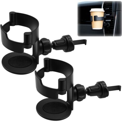 Porte-Gobelets De Voiture, Lot De 2, Pour Grilles D'aération, Porte-Bouteilles Universellement Réglable Pour Grilles D'aération, Porte-Canettes Pour Cendriers, Tasses À Café Et Canettes