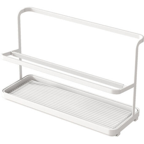 Porte-gobelets incliné style japonais petit modèle blanc, rangement sous verres planche à découper et couvercles de casserole