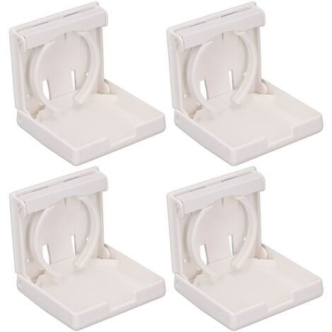 Porte-gobelets réglables Zoternen, lot de 4, pliables, anti-rayures, multifonctionnels, peu encombrants, pour camions, voitures et bateaux (blanc)