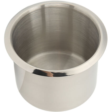 Porte-gobelets universel en acier inoxydable pour camping, bateau, van - Design argenté brossé