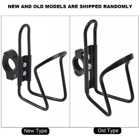 Porte-gourde pour moto noir, support bouteille adaptable guidon, accessoire moto pratique.