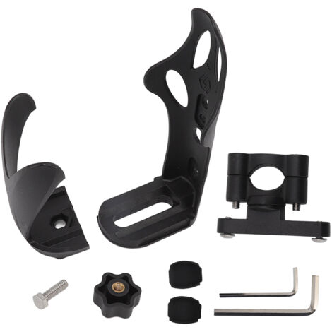 Porte-gourde vélo robuste anti-usure, fixation par vis pour porte-bidon moto et support de rangement.