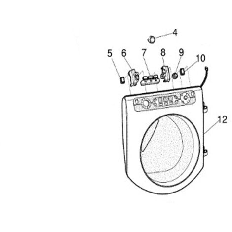 PORTE HUBLOT COMPLET REP 12 pour LAVE LINGE ARISTON -...