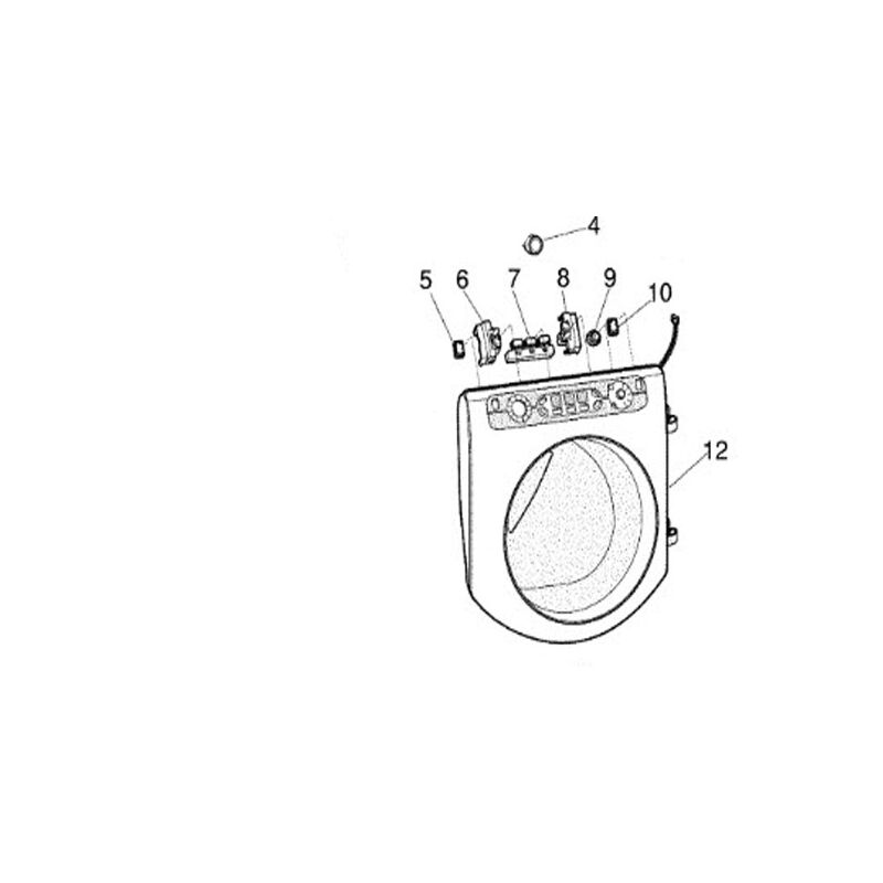 HOTPOINT ARISTON  - porte hublot complet rep 12 pour lave linge ariston -...