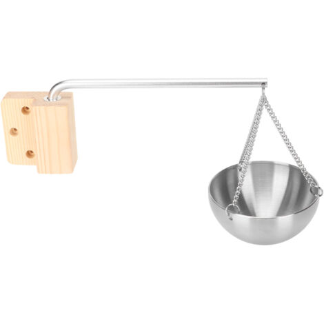 Porte-huile essentiel sauna en acier inoxydable rond, bol diffuseur d'arômes pour spa et bien-être, 12 cm