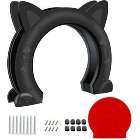 Porte intérieure pour chat, porte pour chat, chatière pour chat jusqu'à 10 kg, tunnel pour chat pour porte de chambre