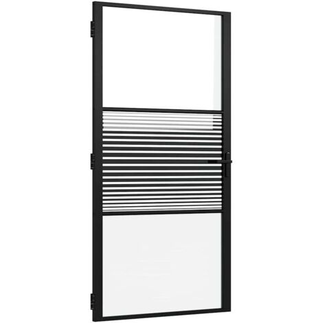 Porte intérieure，Porte d'entrée Noir 102.5 x 201.5 cm CFW66850