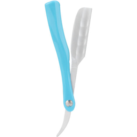 Porte-Lame de Rasoir Barbe Antidérapant, Accessoire de Rasage pour Poils du Visage (Bleu)