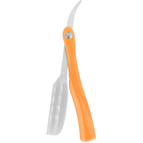 Porte-Lame de Rasoir Barbe Antidérapant, Support pour Lames de Rasoir Visage, Accessoire de Rasage (Orange)