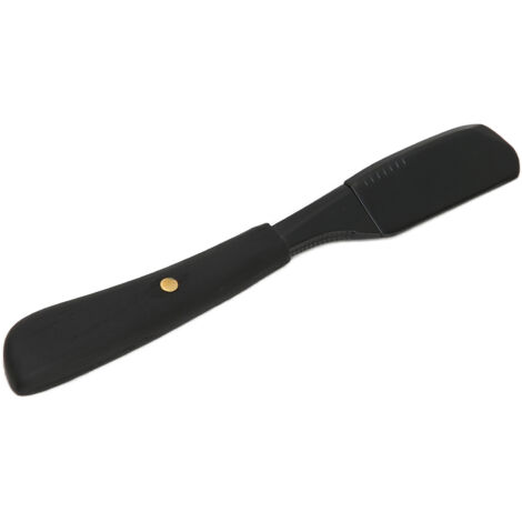 Porte-lame de rasoir droit professionnel en bois pour barbier vintage noir