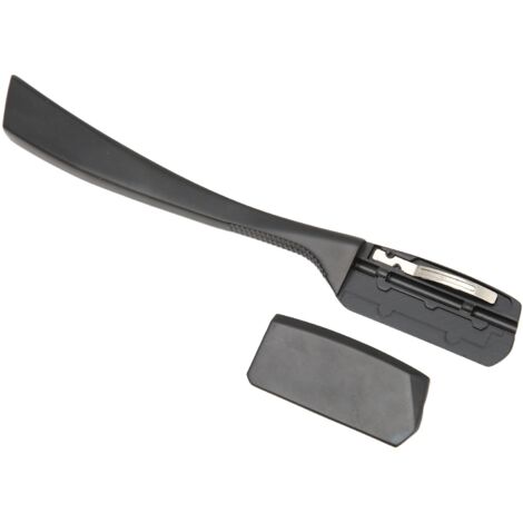Porte-lame de rasoir manuel en alliage de zinc noir, design vintage et ergonomique pour une coupe précise