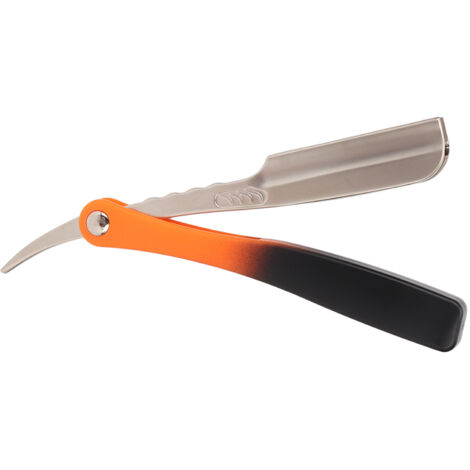 Porte-Lame de Rasoir Professionnel en Alliage de Zinc, Portable et Pliable pour Barbier, Finition Dégradée Argenté