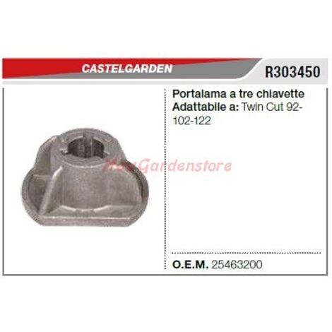 Porte-lame moyeu avec 3 clés CASTELGARDEN tracteur TWINCUT 102 122 R303450