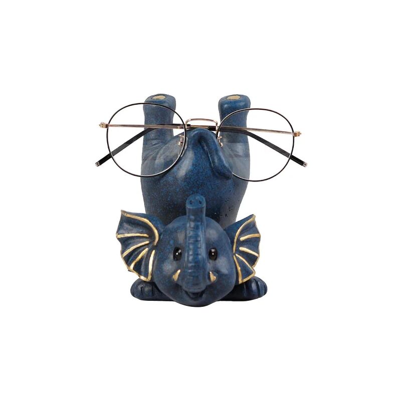 Porte-lunettes en forme d'éléphant, présentoir décoratif pour lunettes de soleil, bleu foncé