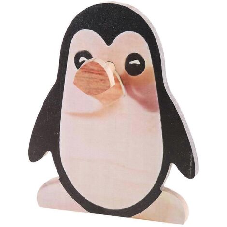 Porte-lunettes pingouin en bois, présentoir pour lunettes de soleil, étagère de rangement pour la maison, les magasins et les bureaux. Décoration artisanale en bois.