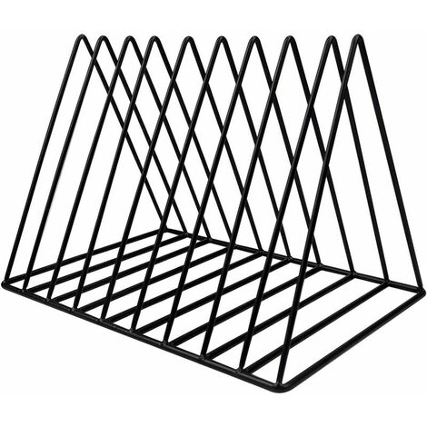 Porte Magazine Metal, 9 Fentes Porte Revue Or, Bibliothèque Triangle, Étagère Rangement à Livres, Porte-Journaux, Support Magazine Design pour Bureau, Salon, Maison, 26cm FH2NMCU3AF