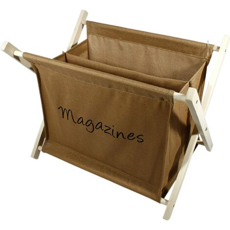 KONTARBOOR Porte-Magazines Marron Porte-revues Support pour journaux en Bois H 32 cm x l 40 cm x P 28 cm