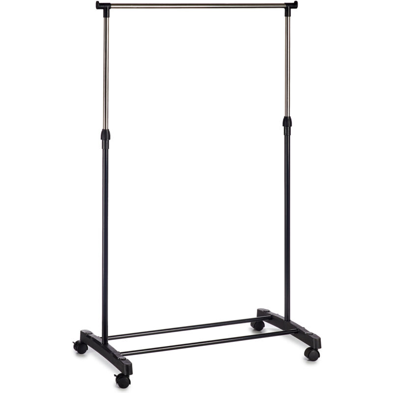 Porte-manteau en métal 1 barre roulettes 42x78x162cm 78283 kipit