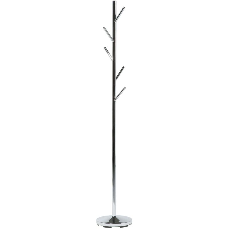 Beliani - Porte-Manteau en Acier Inox Argenté 5 Crochets Design Moderne 170 cm Pratique Allen Beliani - Porte-Manteau en Acier Inox Argenté 5 Crochets Design Moderne 170 cm Pratique Allen