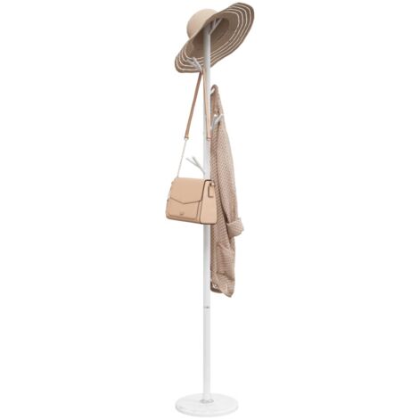 Porte-manteau blanc 175 cm fer enduit de poudre vidaXL