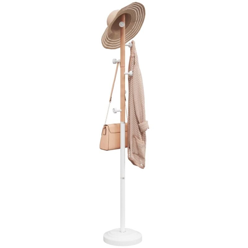 Vidaxl - Porte-manteau blanc 177 cm fer enduit de poudre