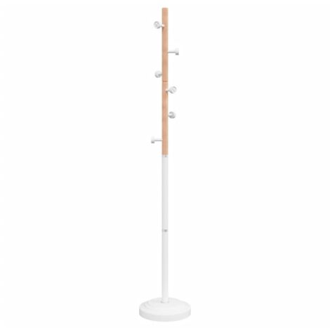 Porte-manteau blanc 177cm fer enduit de poudre