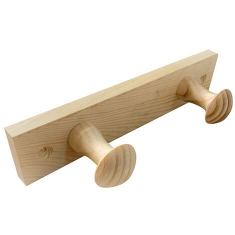 Porte-manteau bois de pin 2 têtes - INOFIX