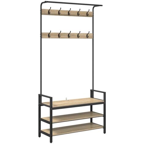 Porte-manteau Chêne sonoma 95 x 34 x 184 cm Bois d'ingénierie CFW715170