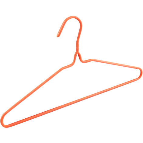 Porte-manteau Cintres Adultes Extra Large (10pcs) 46cm Fer et Revêtement Plastique Économie de Place Colors Random