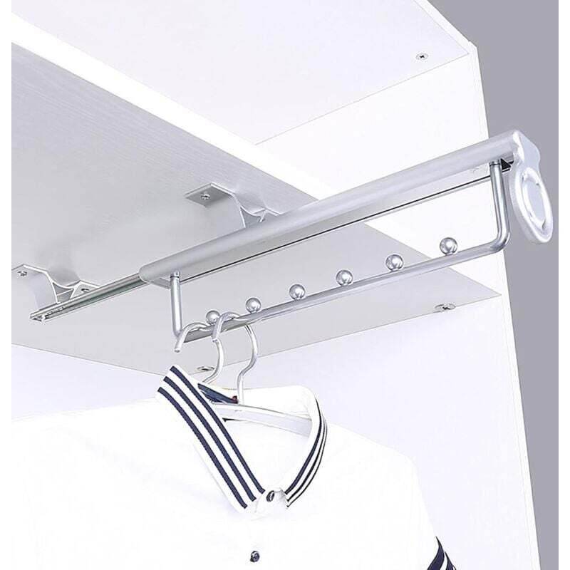 Porte-manteau coulissant robuste, porte-manteau coulissant, armoire télescopique, barre de suspension pour placard