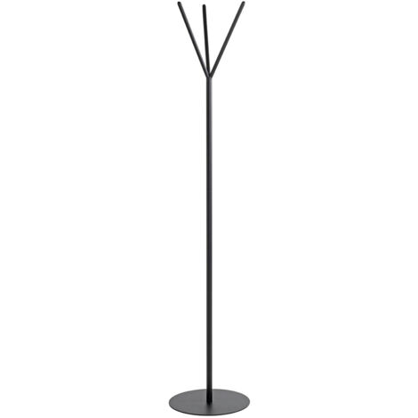 Porte-manteau en métal coloris noir - diamètre 35 x hauteur 173 cm