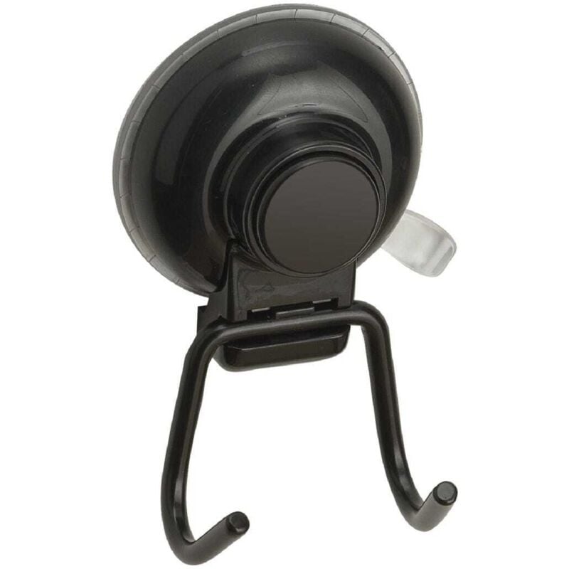 Kiamami Valentina - Porte-Manteau En Métal Noir Mat Avec Ventouse Menta