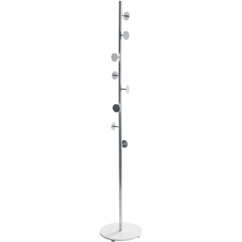 Porte-Manteau Industriel en Métal Base Marbre Porte Veste Accessoire Couloir Entrée Argenté Notus Porte-Manteau Industriel en Métal Base Marbre Porte Veste Accessoire Couloir Entrée Argenté Notus