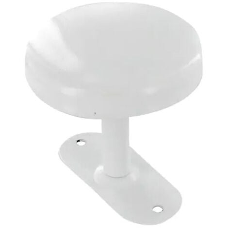 CIME Patère porte manteau mural 1 tête en acier blanc diamètre 65 mm, L. 60 mm